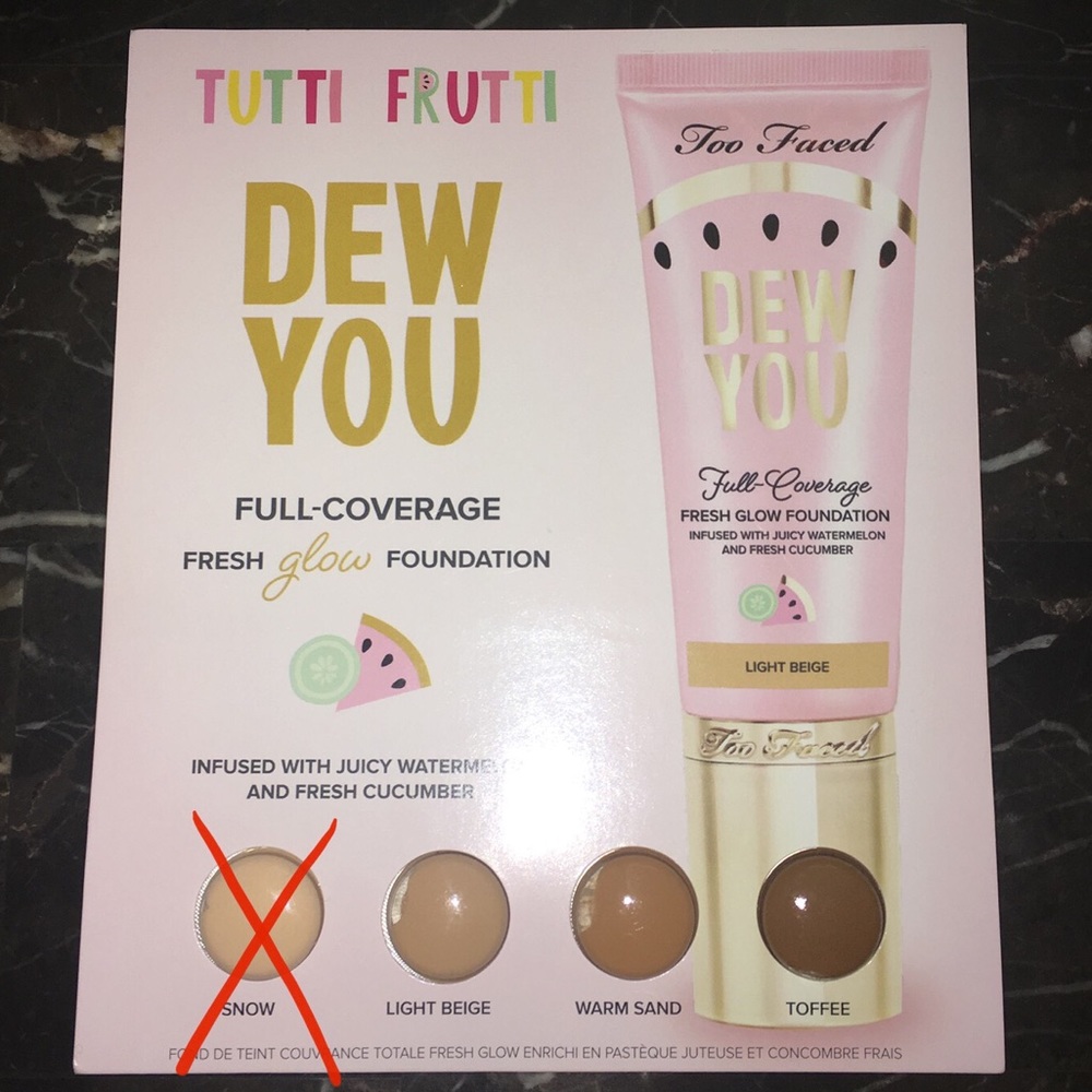 FREE SAMPLE WITH PURCHASE! Too Faced Foundation 💧